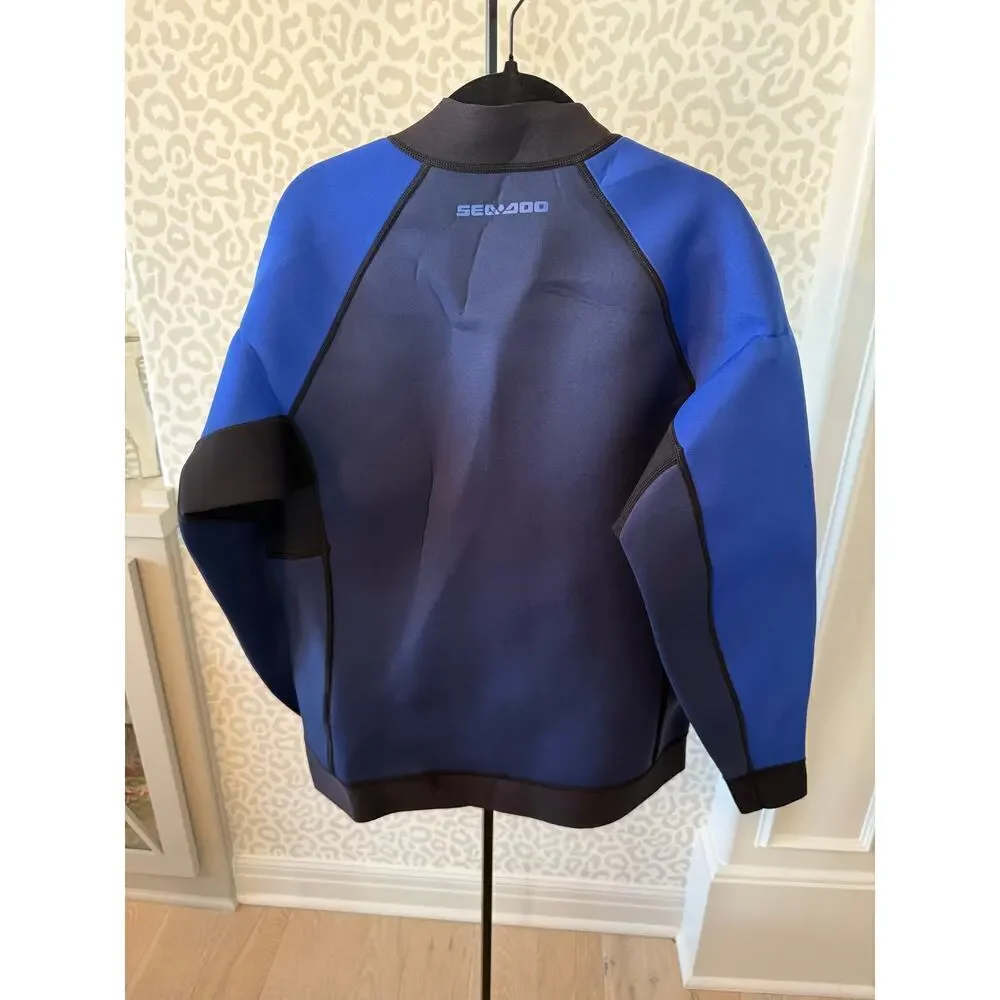 Sea-Doo Men's Navy Marine Neoprene Montego Wetsuit Jacket Size L